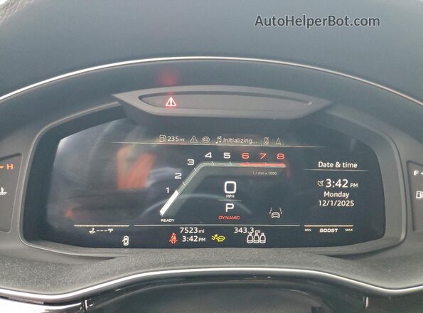 WA1AWBF15SD022502 2025 AUDI SQ8 Black Սարքավորումների վահանակի տեսք