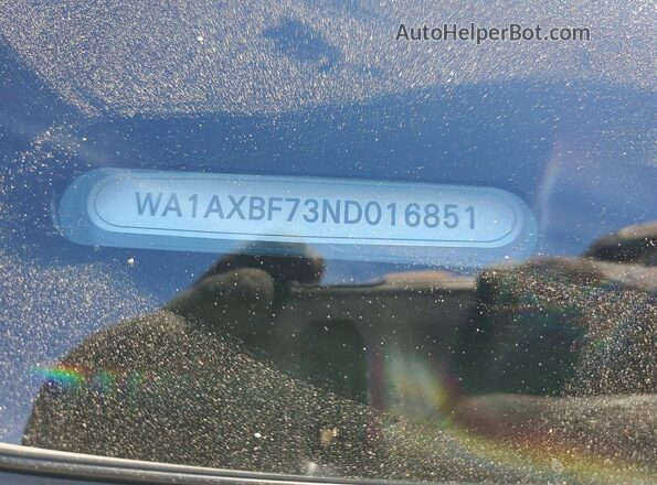 WA1AXBF73ND016851 2022 AUDI Q7 White Widok komory silnika