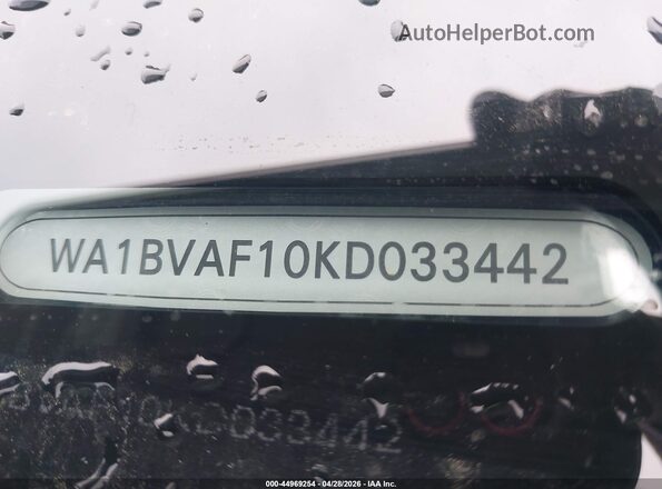 WA1BVAF10KD033442 2019 AUDI Q8 Черный 