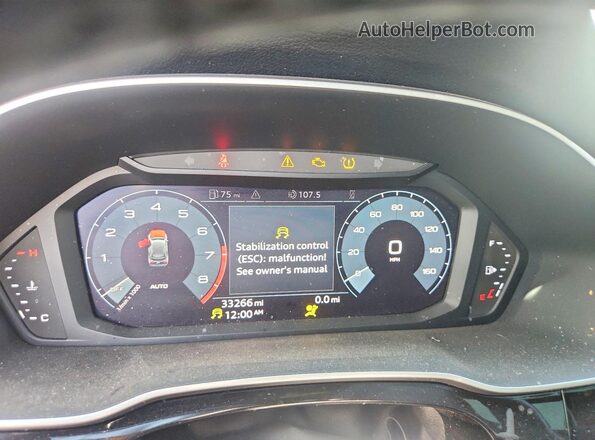 WA1DECF30L1123747 2020 AUDI Q3 White Вид щитка приладів
