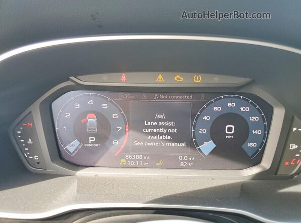 WA1DECF30M1042216 2021 AUDI Q3 White Vista del cuadro de instrumentos