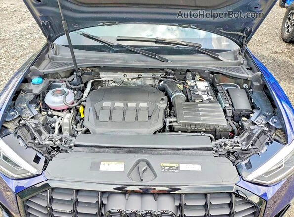 WA1DECF33S1008087 2025 AUDI Q3 Blue Engine compartment view