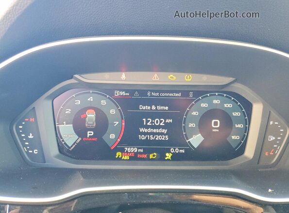 WA1DECF34S1005781 2025 AUDI Q3 Gray Вид щитка приладів
