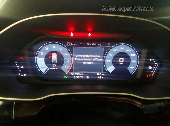 WA1DECF35L1012868 2020 AUDI Q3 Black Вид щитка приладів