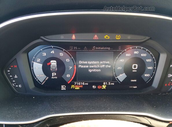 WA1DECF38L1009463 2020 AUDI Q3 Black Instrument cluster view