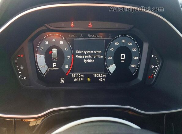WA1DECF39M1017590 2021 AUDI Q3 Blue Instrument cluster view