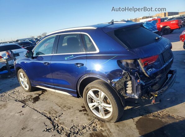 WA1DECF39M1017590 2021 AUDI Q3 Blue Rear left