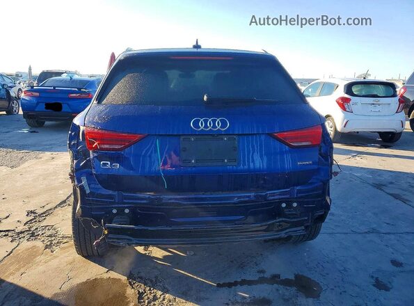 WA1DECF39M1017590 2021 AUDI Q3 Blue Rear view