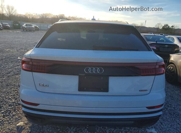 WA1EVAF1XLD004075 2020 AUDI Q8 White Հետևի տեսք