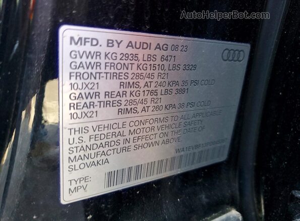 WA1EVBF13PD045367 2023 AUDI Q8 Black 