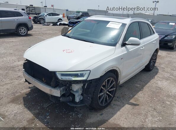 WA1HCCFS0JR008580 2018 AUDI Q3 White წინა მარცხენა ხედი სამი მეოთხედიდან