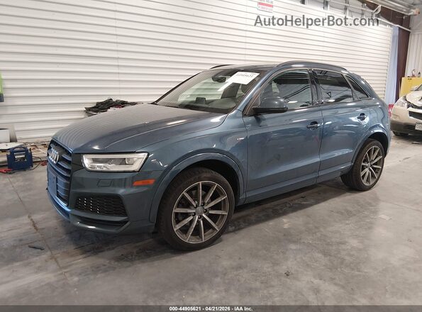 WA1JCCFS2JR010137 2018 AUDI Q3 Blue წინა მარცხენა ხედი სამი მეოთხედიდან
