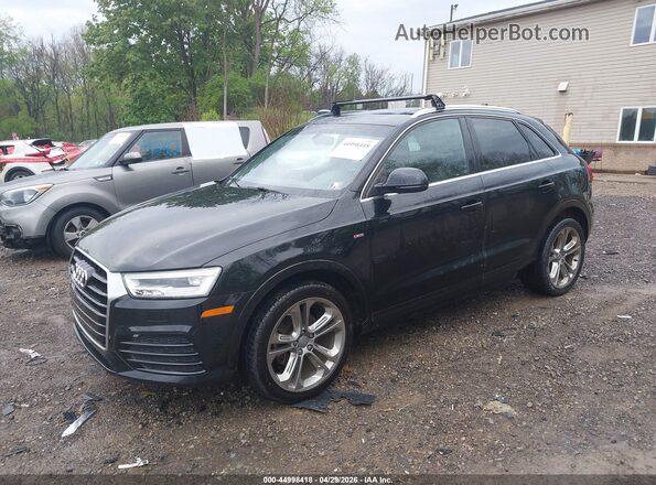 WA1JCCFS7JR004916 2018 AUDI Q3 Black Առջևի ձախ երեք քառորդ տեսարան