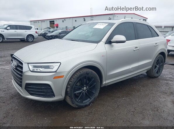 WA1JCCFSXJR010368 2018 AUDI Q3 Silver Առջևի ձախ երեք քառորդ տեսարան