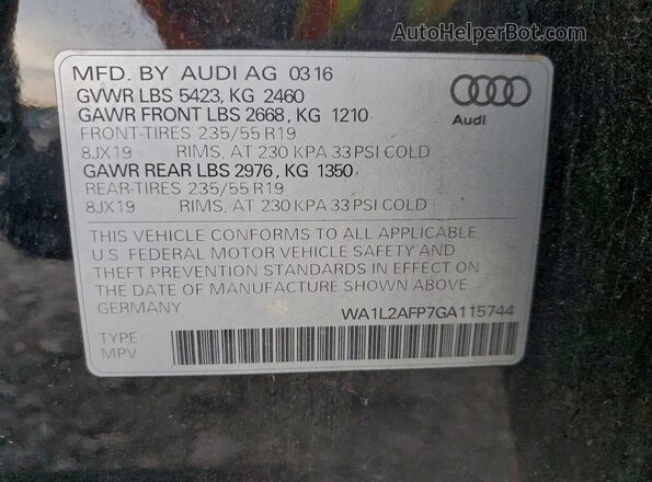 WA1L2AFP7GA115744 2016 AUDI Q5 Black Widok wnętrza 360 stopni
