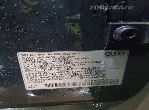 WA1LAAF77JD002319 2018 AUDI Q7 Blue სალონის 360-გრადუსიანი ხედი