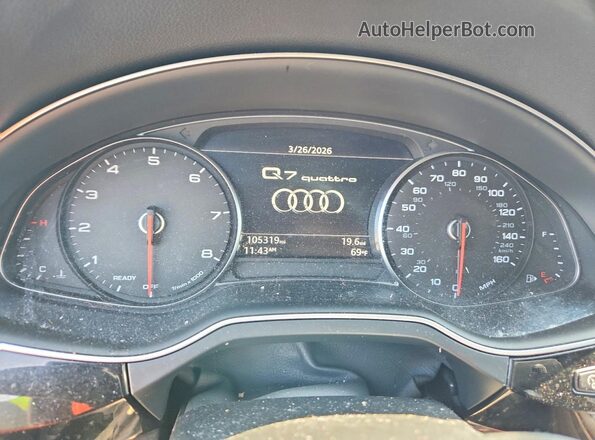 WA1LAAF7XHD014832 2017 AUDI Q7 Black Widok zestawu wskaźników