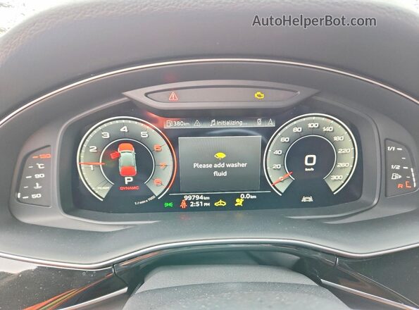 WA1MXBF71PD019845 2023 AUDI Q7 Blue Вид щитка приладів