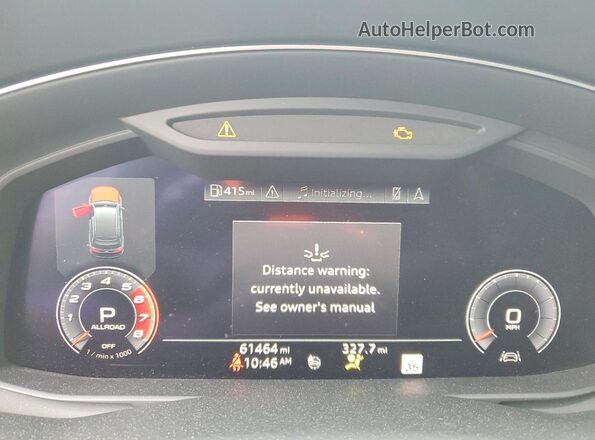 WA1VWAF71LD012387 2020 AUDI SQ7 Blue Instrument cluster view