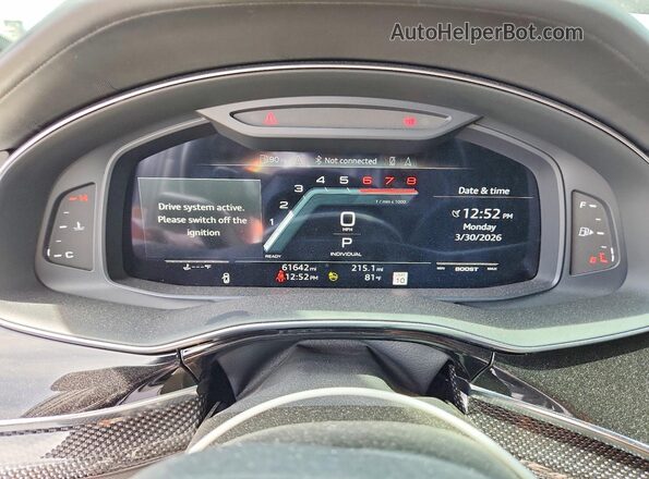 WA1VWBF71MD036633 2021 AUDI SQ7 Black ხელსაწყოთა პანელის ხედი