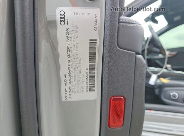 WAUB4AF41KA026131 2019 AUDI S4 Gray Engine compartment view