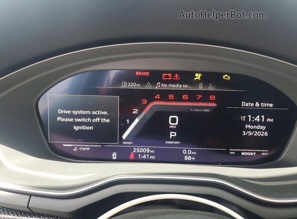 WAUB4AF43LA066499 2020 AUDI S4 Черный Вид щитка приборов