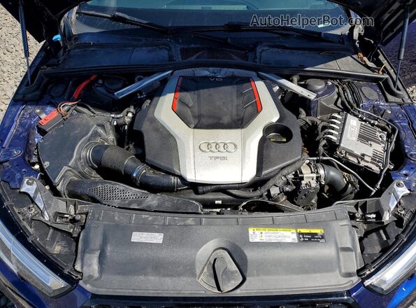 WAUB4AF44KA119676 2019 AUDI S4 Blue უკანა სალონის ხედი