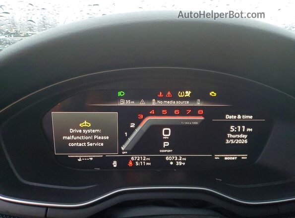WAUB4AF44LA058282 2020 AUDI S4 Черный Вид щитка приборов