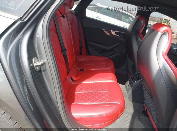 WAUB4AF46JA003782 2018 AUDI S4 Gray VIN կոդի պիտակի տեսք
