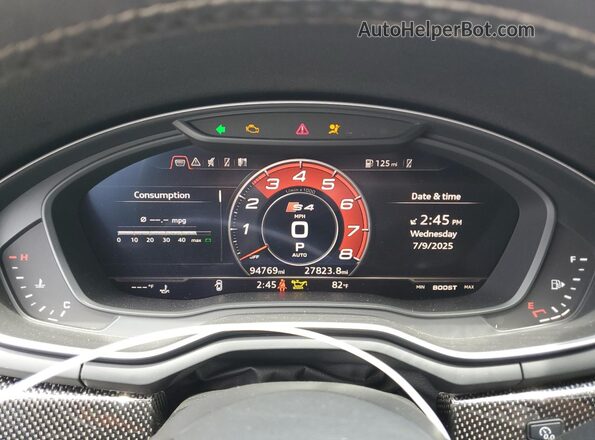 WAUB4AF49KA072113 2019 AUDI S4 Gray Vista del cuadro de instrumentos