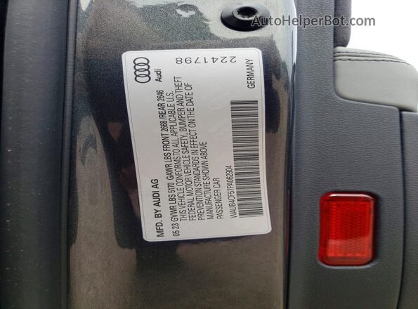 WAUB4CF57PA062904 2023 AUDI S5 Charcoal Engine compartment view