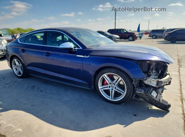 WAUB4CF5XJA028348 2018 AUDI S5 Blue Передня права чверть