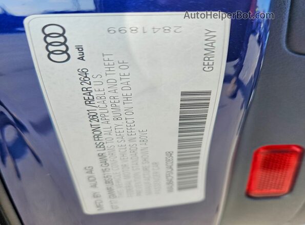 WAUB4CF5XJA028348 2018 AUDI S5 Blue Вид підкапотного простору