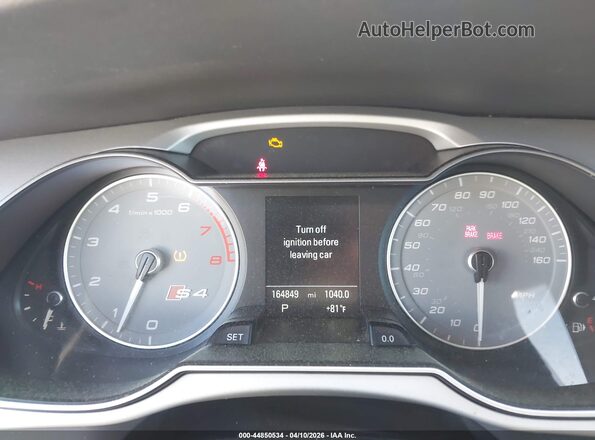 WAUBGAFL0GA011027 2016 AUDI S4 Silver Հետևի նստատեղերի տեսք