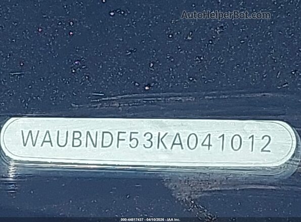 WAUBNDF53KA041012 2019 AUDI OTHER White Շարժիչի բաժամունքի տեսք