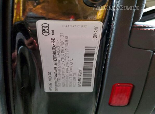 WAUC4BF41JA020581 2018 AUDI S4 Black ძრავის განყოფილების ხედი