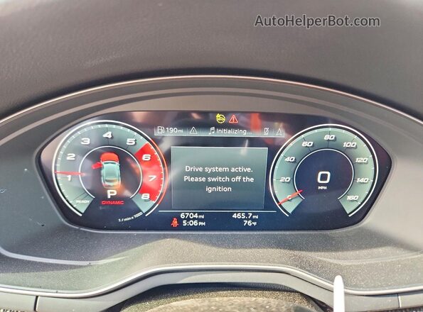 WAUC4CF54SA008652 2025 AUDI S5 White ხელსაწყოთა პანელის ხედი