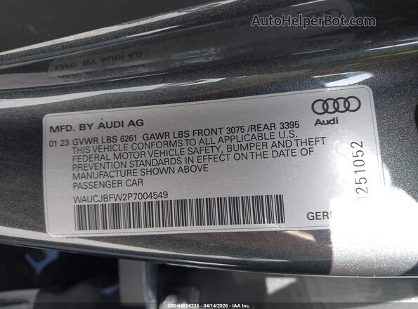 WAUCJBFW2P7004549 2023 AUDI E-TRON Gray Engine compartment view