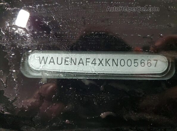 WAUENAF4XKN005667 2019 AUDI OTHER Gray Вид підкапотного простору