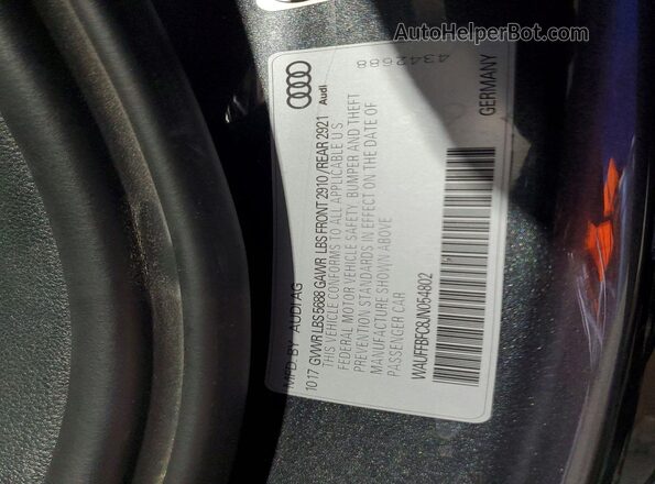 WAUFFBFC8JN054802 2018 AUDI S6 Угольный Вид подкапотного пространства