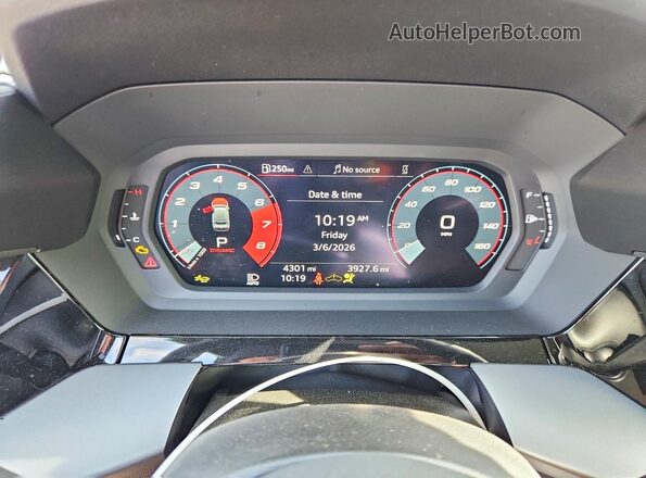 WAUGUDGY8SA068403 2025 AUDI OTHER Black Вид щитка приладів