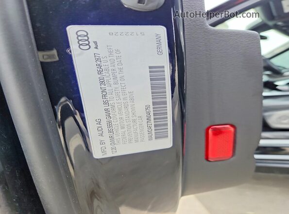 WAUM2AF27MN046750 2021 AUDI OTHER Black Вид наклейки з VIN-кодом