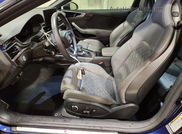 WAUP4AF52MA011624 2021 AUDI S5 Blue Vista interior delantera