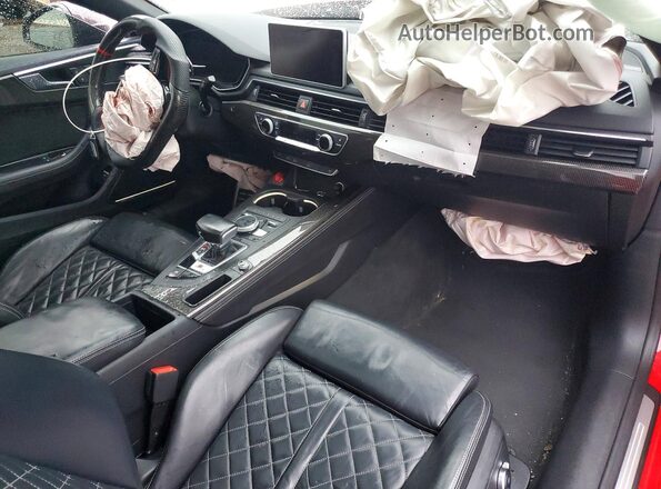 WAUP4AF54JA003083 2018 AUDI S5 Red Vista del salpicadero