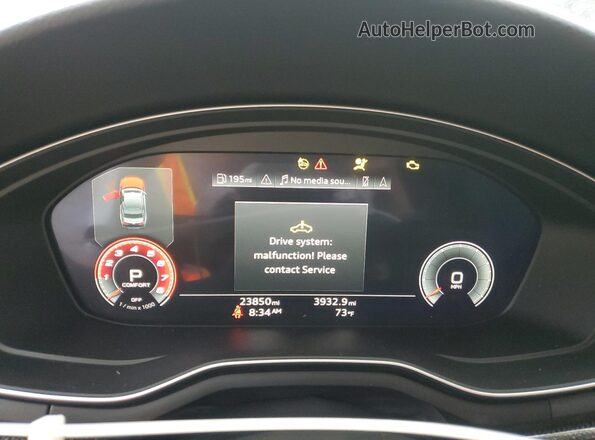 WAUP4AF57NA037525 2022 AUDI S5 White Widok zestawu wskaźników