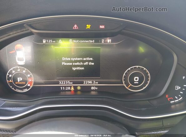 WAUR4AF50KA067812 2019 AUDI S5 Gray უკანა სავარძლების ხედი
