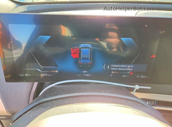 WB523CF03SCT67965 2025 BMW IX Black Instrument cluster view
