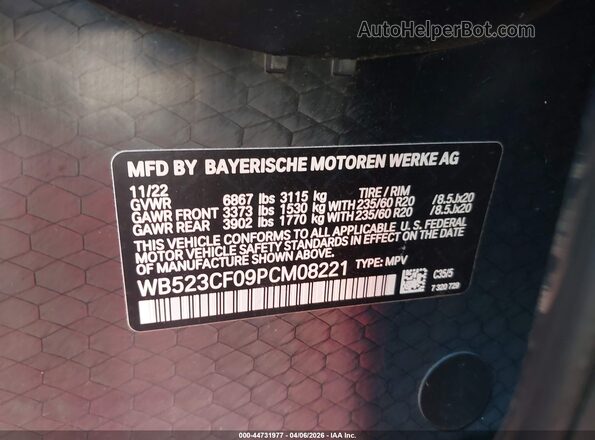 WB523CF09PCM08221 2023 BMW IX Light Blue Շարժիչի բաժամունքի տեսք