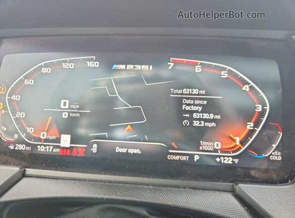 WBA13AL02M7G76458 2021 BMW M2 Gray Instrument cluster view
