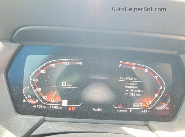 WBA13AL06M7H07680 2021 BMW M2 Gray Instrument cluster view